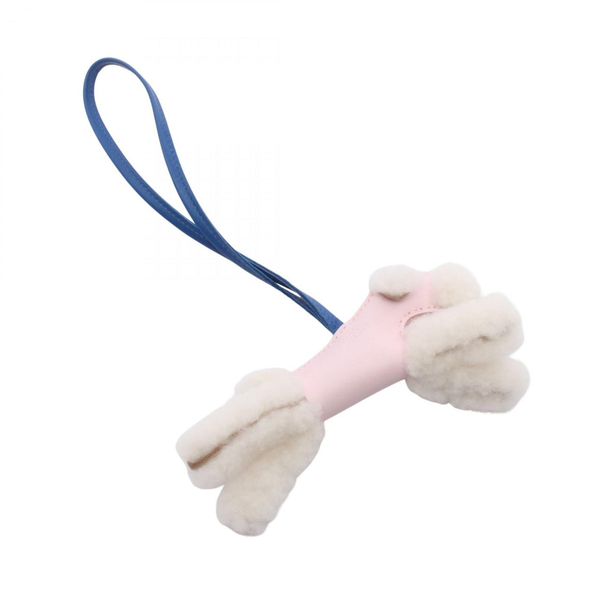 HERMES Buddy Charm Rose Darling Blue France charm Pink/Blue/White Agneau milo Mouton Agneau milo 2118300093955