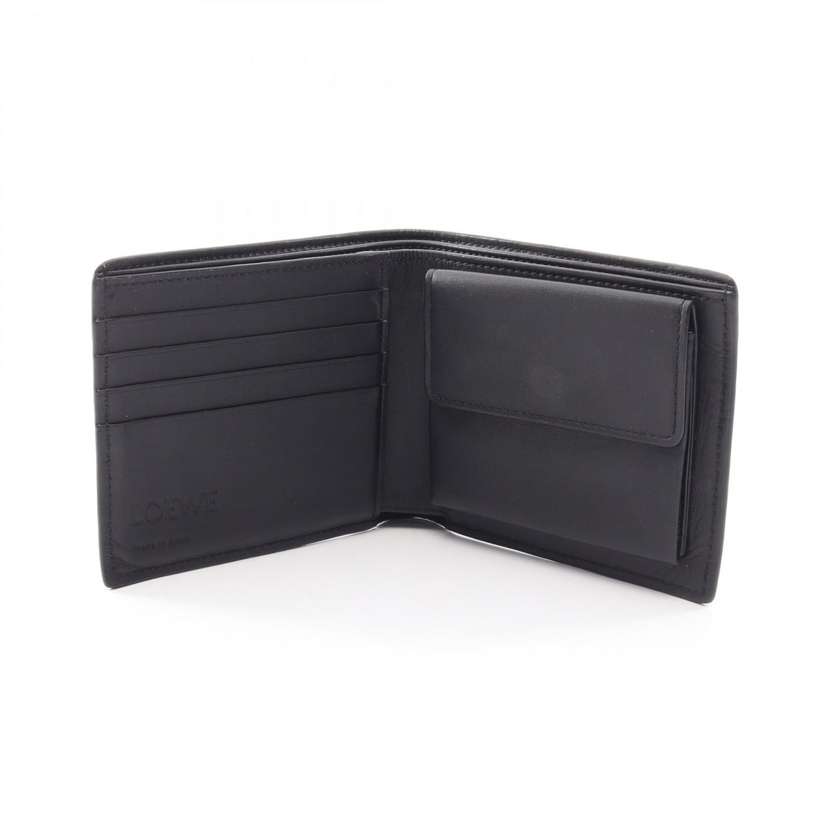 LOEWE anagram Bi-fold wallet Black leather 2118700090905