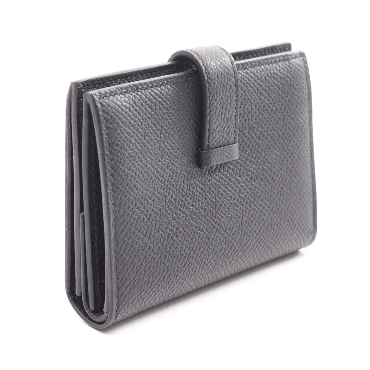 HERMES Bean mini Card Case Black Epsom leather Epsom 2100301252370
