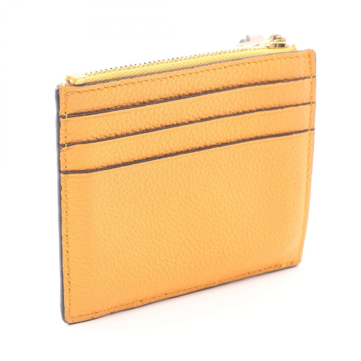 LOEWE Anagram Square Coin Card Holder with Keyring coin purse Brown/Orange/Pink leather C821SQLX03 2104102530217