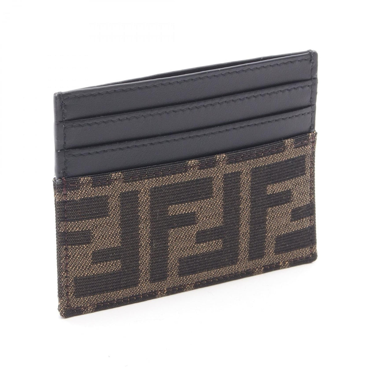 FENDI Zucca Card Case Brown/Black canvas leather 7M0164ALWKF0L3T 2101220066352