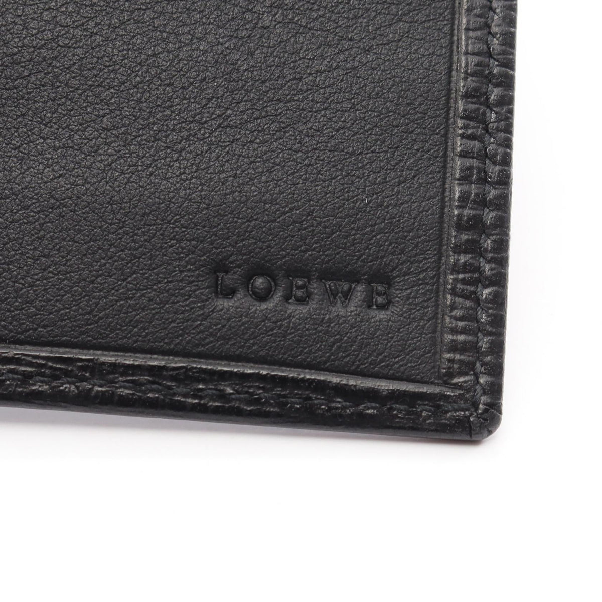 LOEWE anagram Bifoldpurse Black leather 2101220059491