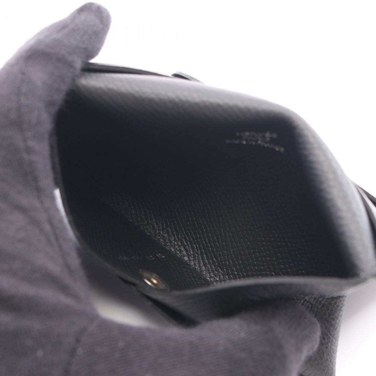 HERMES Calvi coin purseNoir Black Noir Black Black Epsom leather Epsom 2120300056823