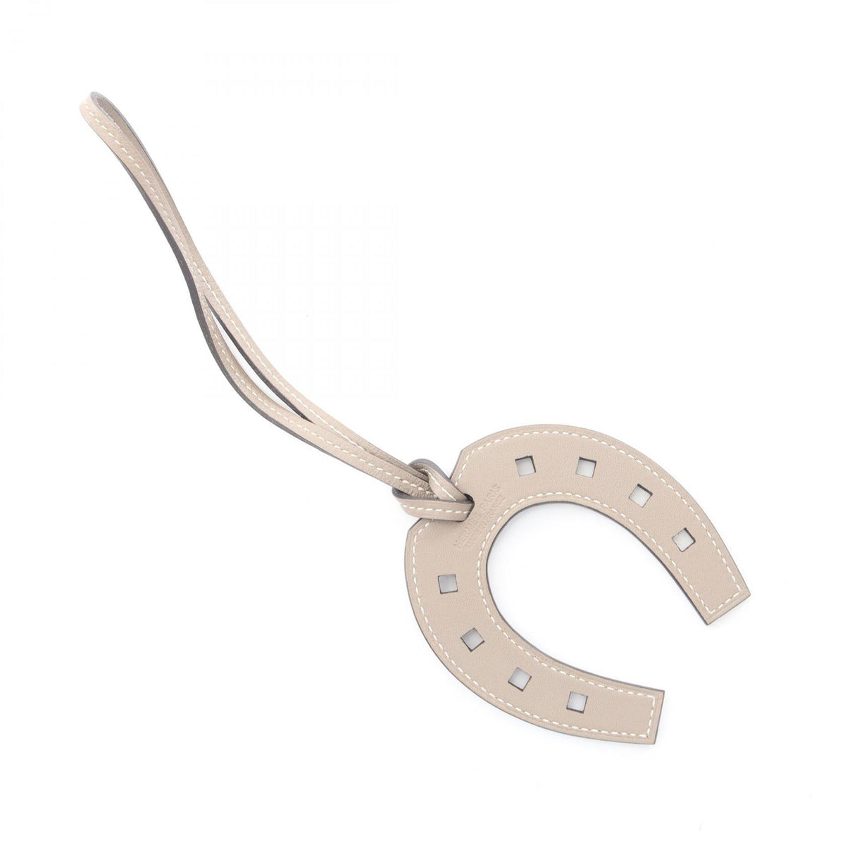 HERMES Paddock Horseshoe Gris asphalt charm Beige Vache leather hunter Other Vache leather hunter 2107601171363