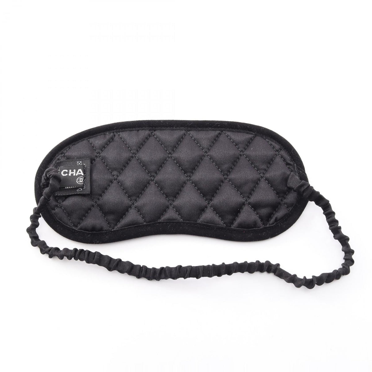 CHANEL Black COCO Mark Eye Mask and Pouch Set (2 pieces) silk 2121500000531
