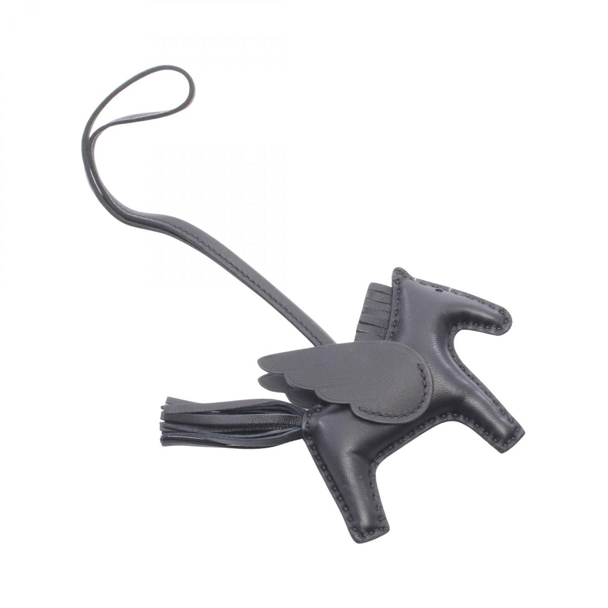 HERMES Rodeo Pegasus PM charm Black Agneau milo Other Agneau milo / Swift leather 2101220037208
