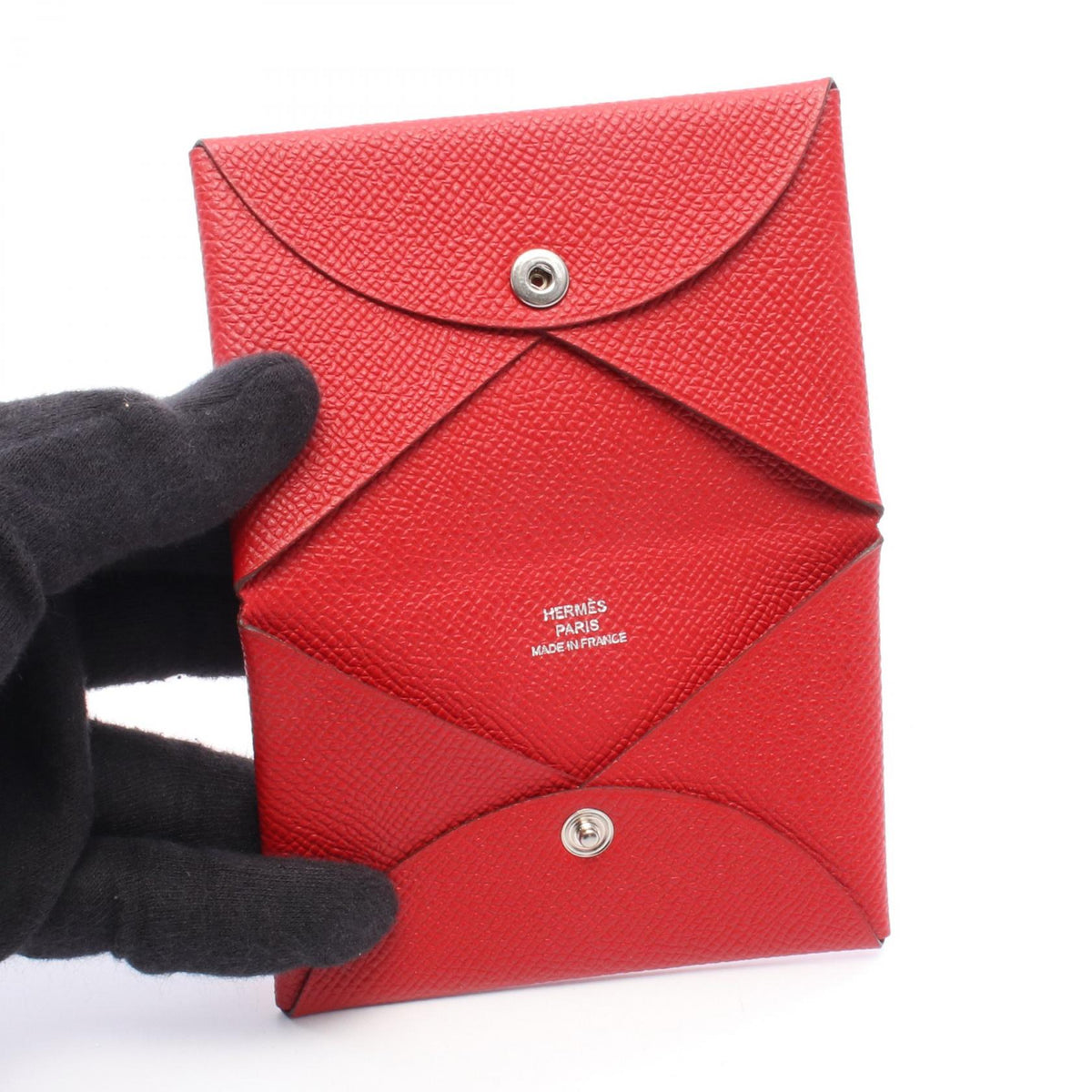 HERMES Calvi Vermillon coin purseVermillon Vermillon Red Epsom leather 2104102525008
