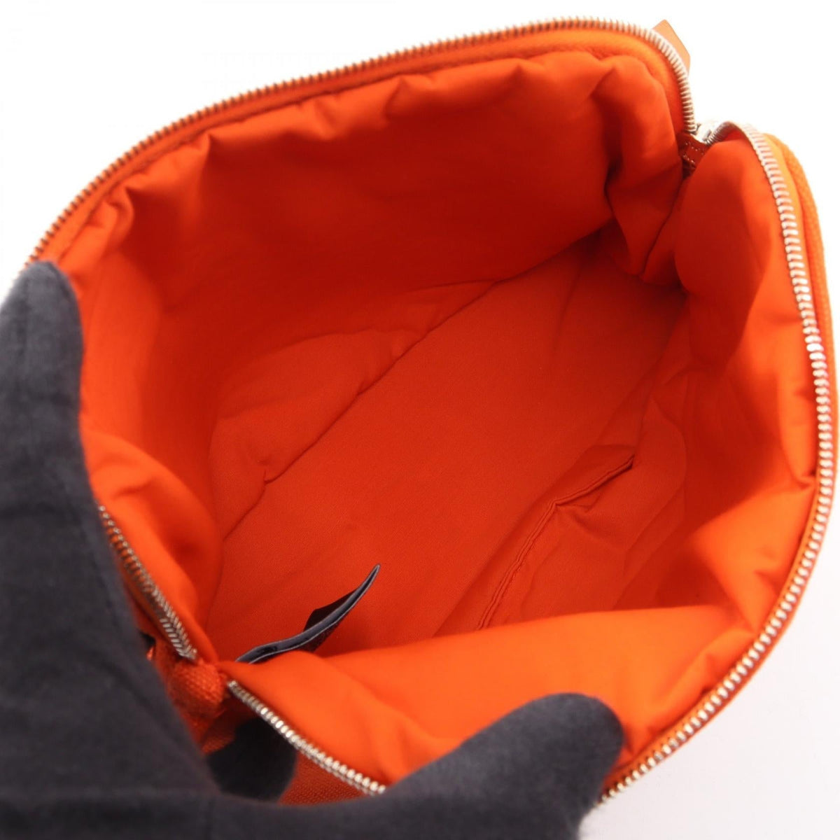 HERMES Bolide pouch mini PouchOrange Orange Orange canvas leather 2107601169568