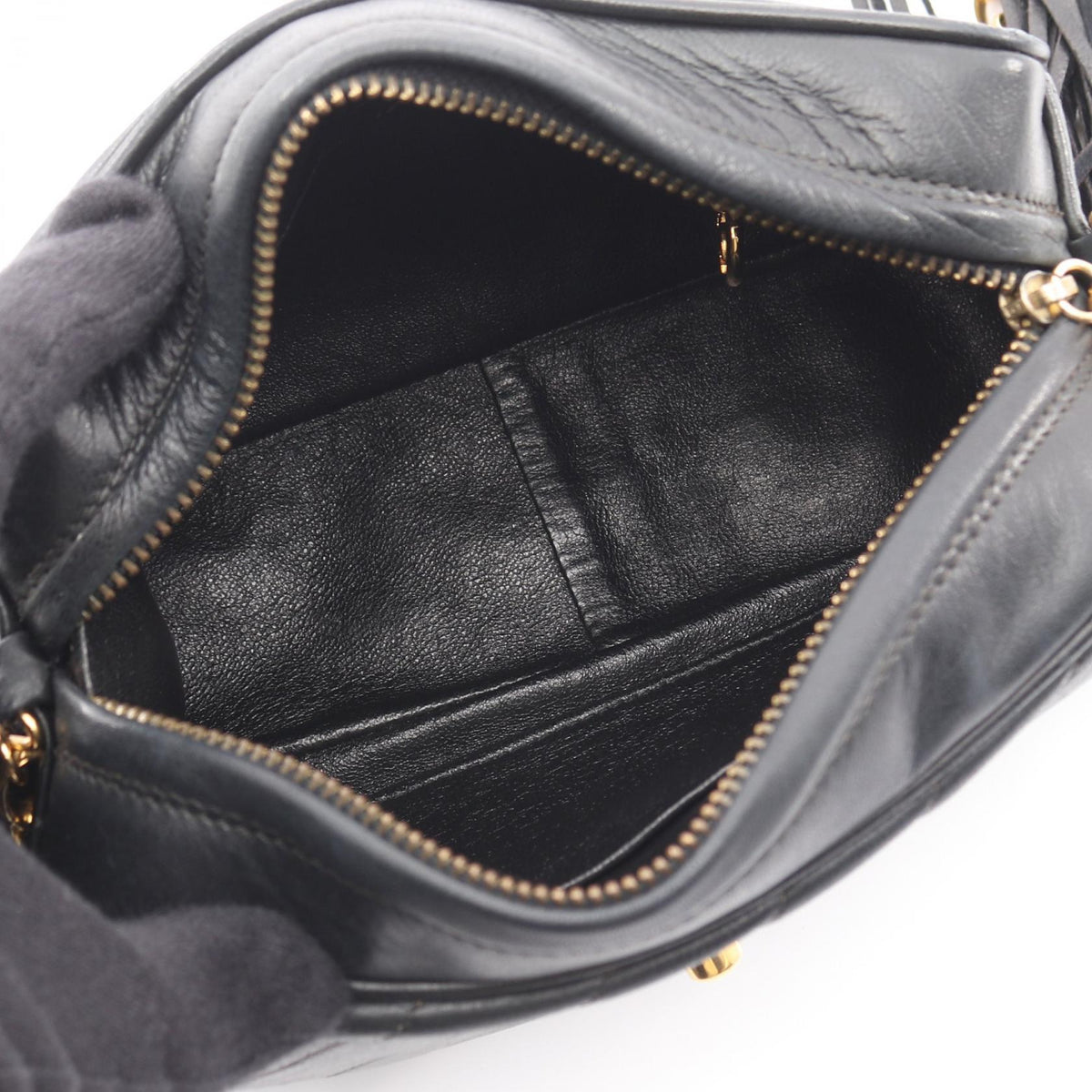CHANEL Black COCO Mark bias stitch Lambskin (sheep leather) 2101219385280