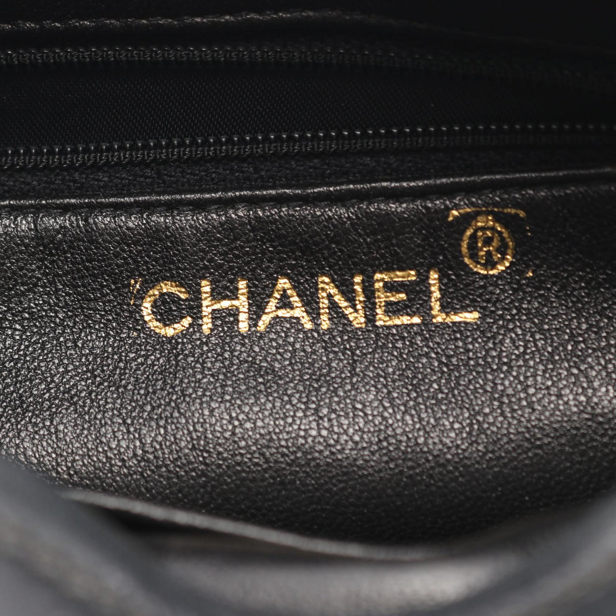 CHANEL Black COCO Mark bias stitch Lambskin (sheep leather) 2101219385280