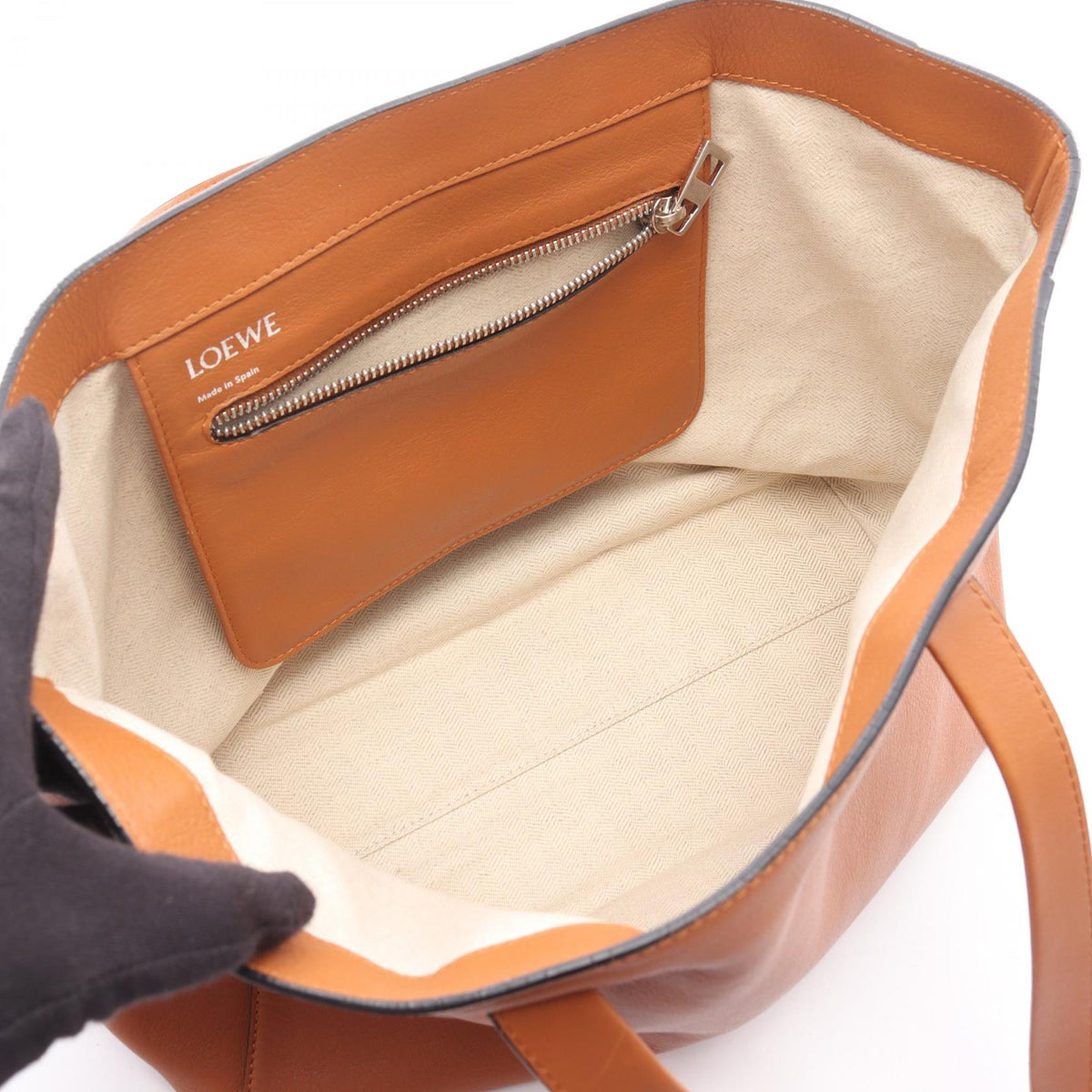LOEWE East West Shopper Small Tote Bag Brown leather 2101219358130