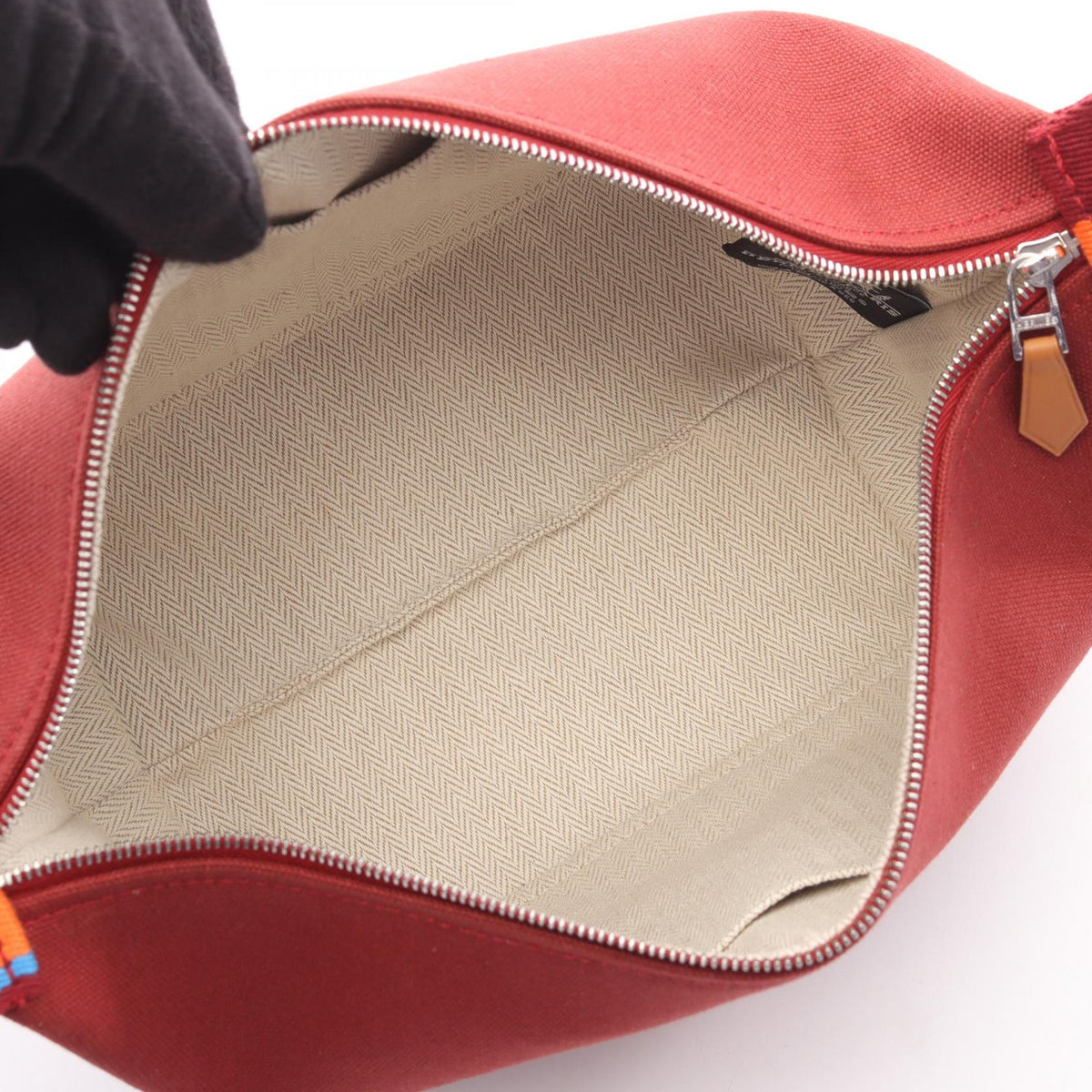 HERMES Bride a Brac PM H Pavilion Rouge H Handbag Brown/Multicolor canvas 2104102455343