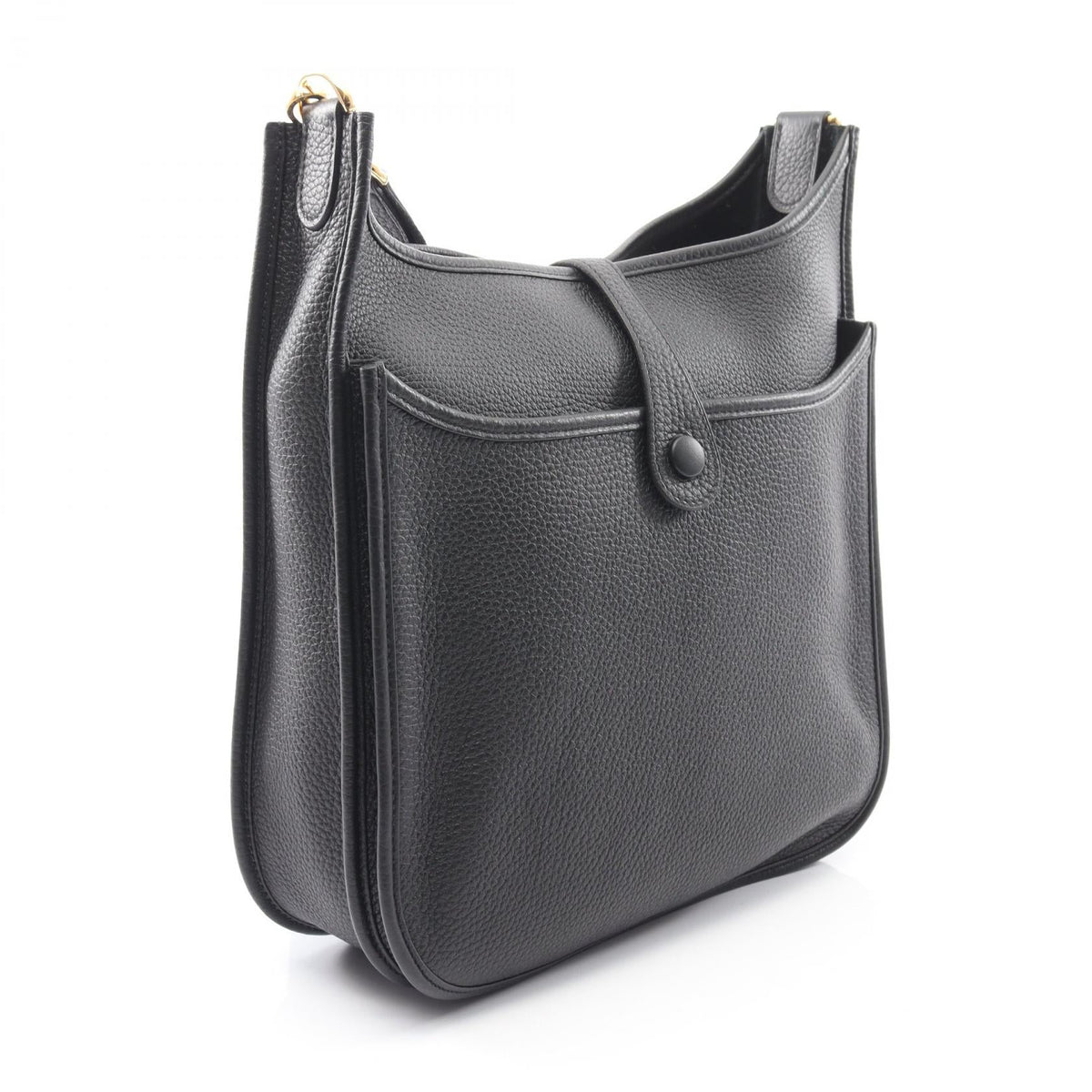 HERMES Evelyne 3 Troyes PM Shoulder Bag Black Taurillon Clemence Other Taurillon Clemence 2104102454193