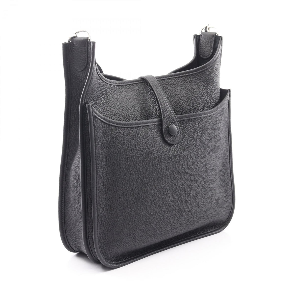HERMES Evelyne 3 Troyes PM Shoulder Bag Black Taurillon Clemence Other Taurillon Clemence 2107601113813