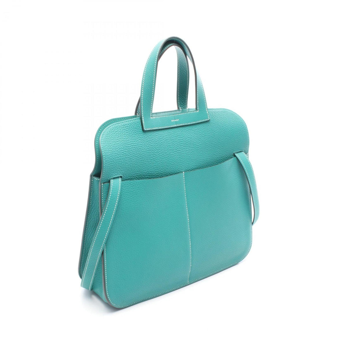 HERMES Halzan31 Vert veronese Handbag Green Taurillon Clemence Other Taurillon Clemence 2101219324869