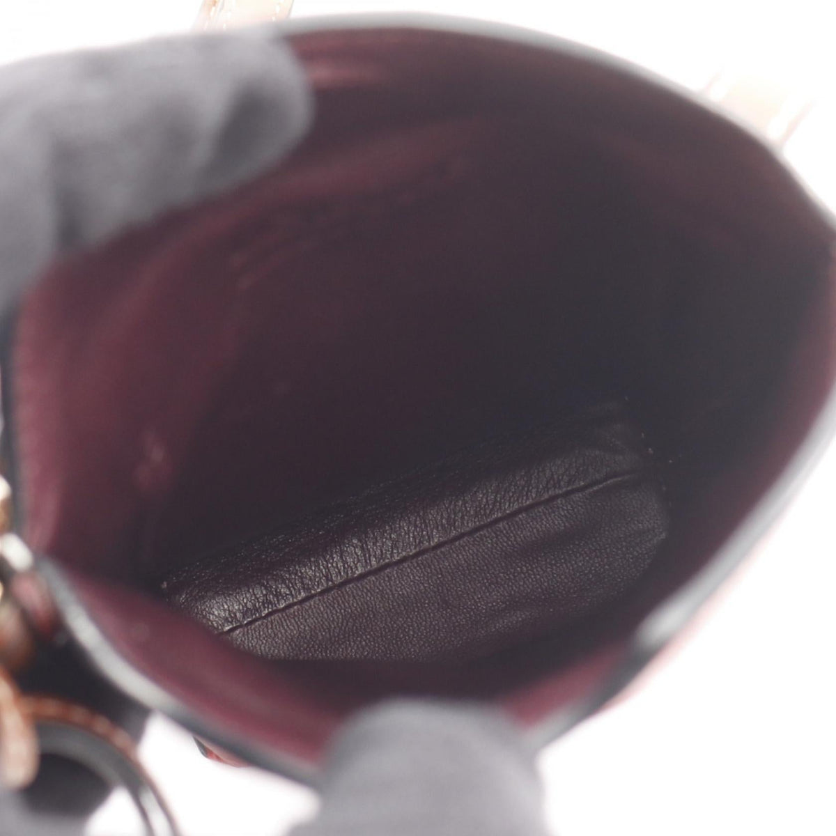 LOEWE GATE POCKET Shoulder Bag Red/Brown leather 2104102451536