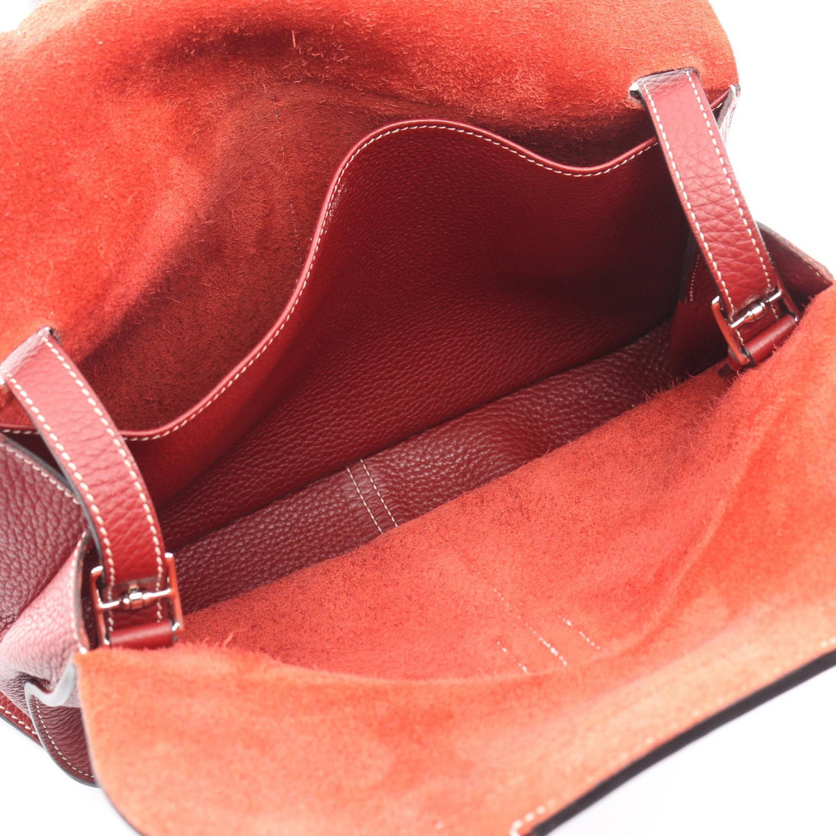 HERMES Halzan31 HandbagRouge H Rouge H Red Taurillon Clemence leather 2101219303468