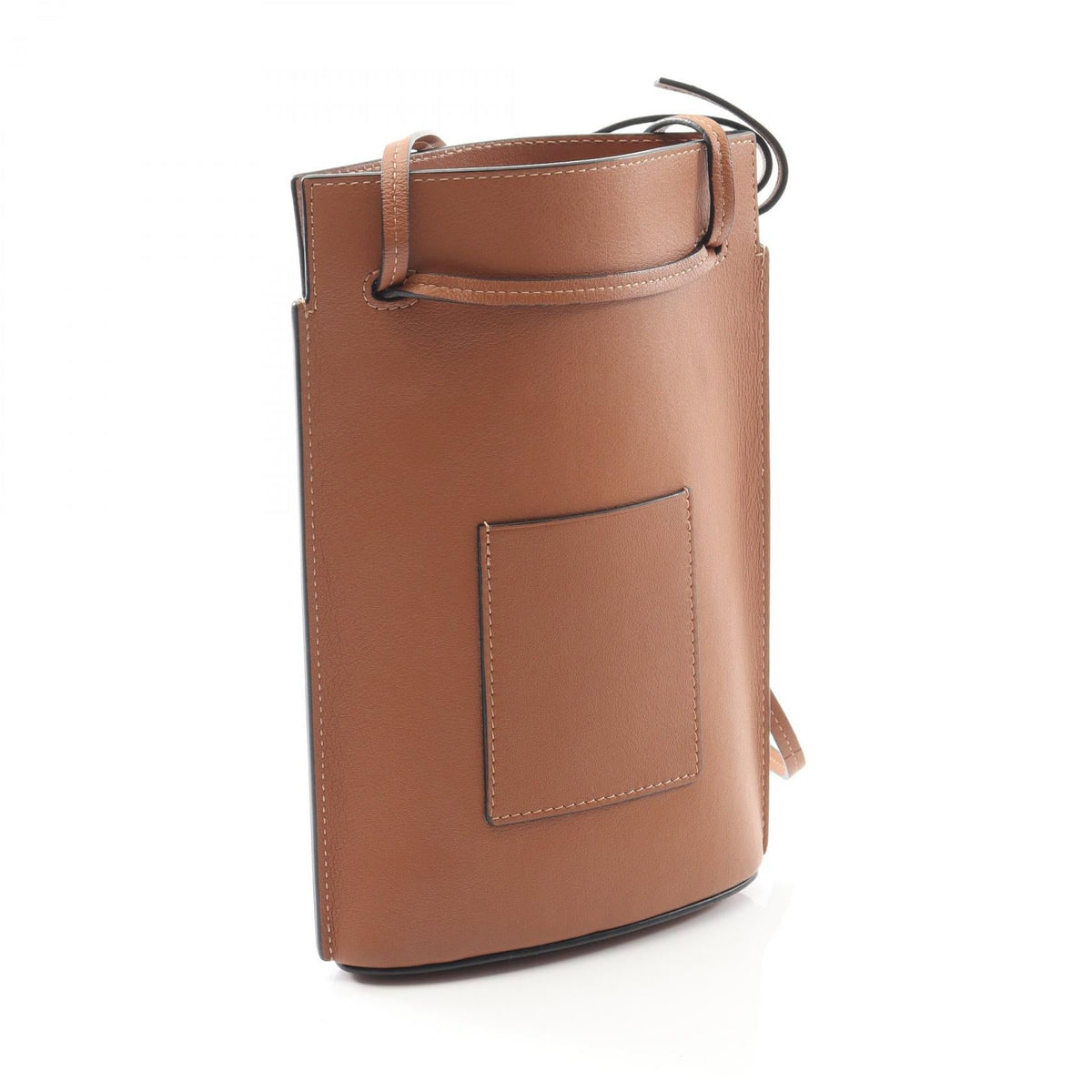 LOEWE dice pocket Shoulder Bag Brown leather 2101219298375