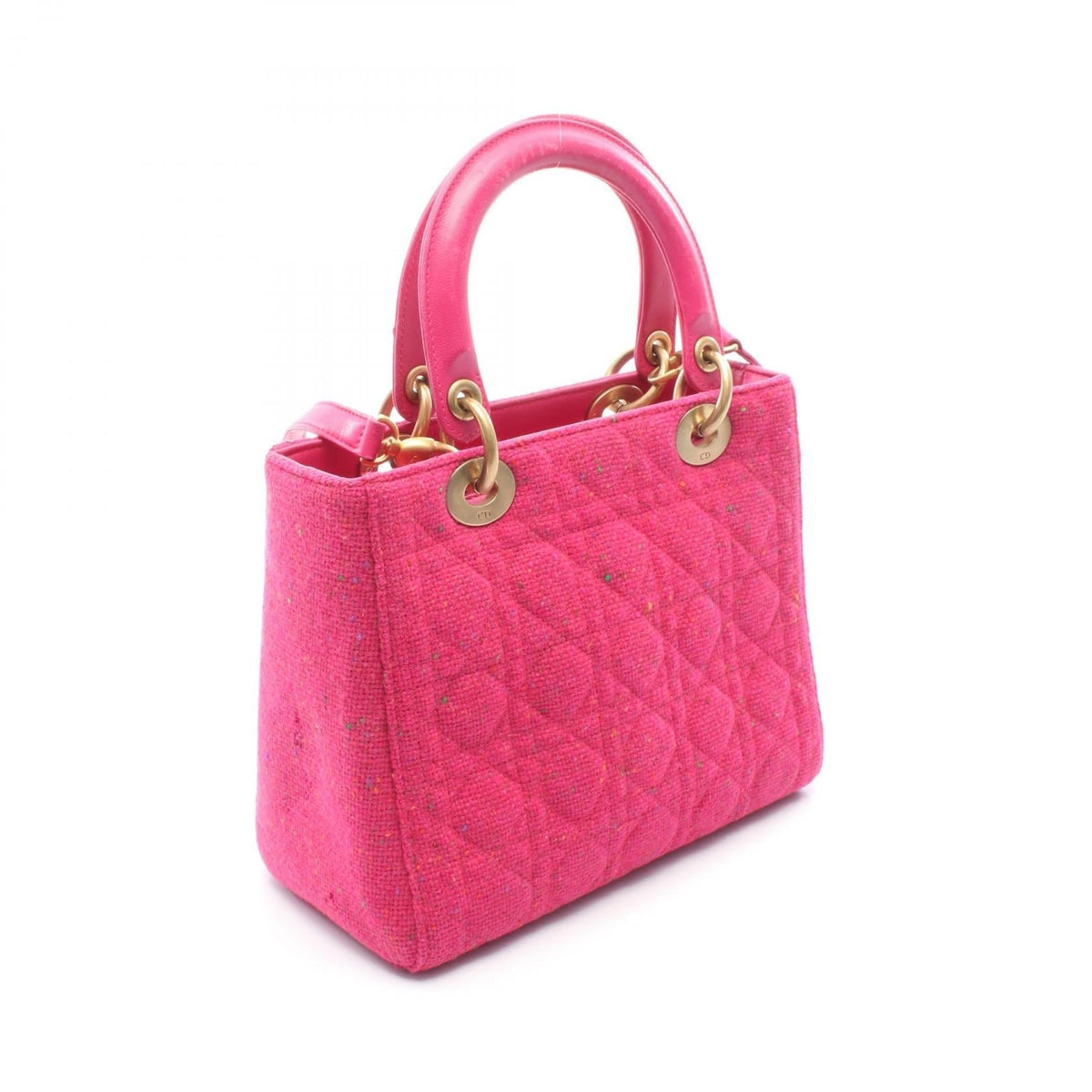 Dior LADY DIOR Christian Dior Handbag Pink Fabric 2101219297231