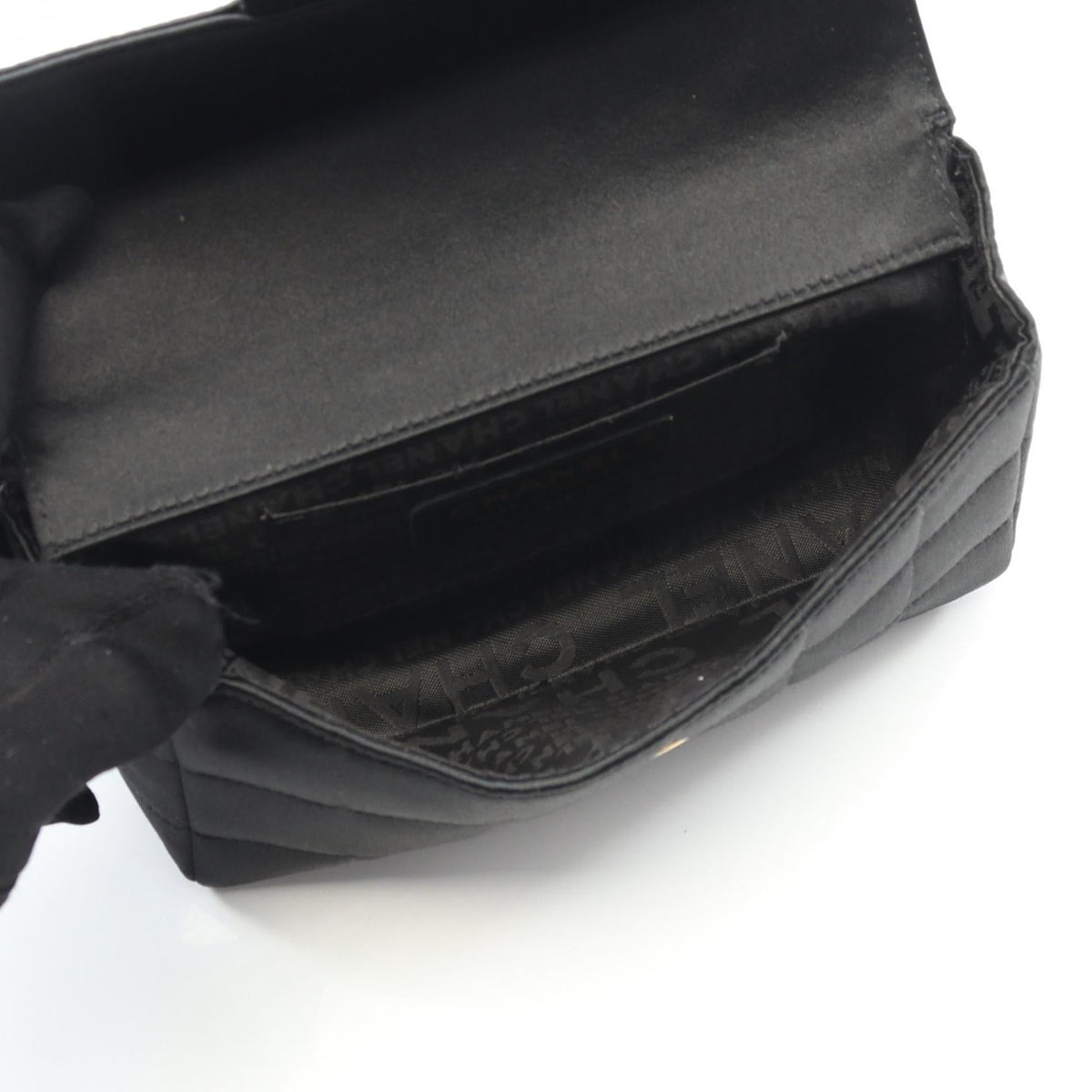 CHANEL Black Chocolate Bar Camelia Fabric 2101219294926