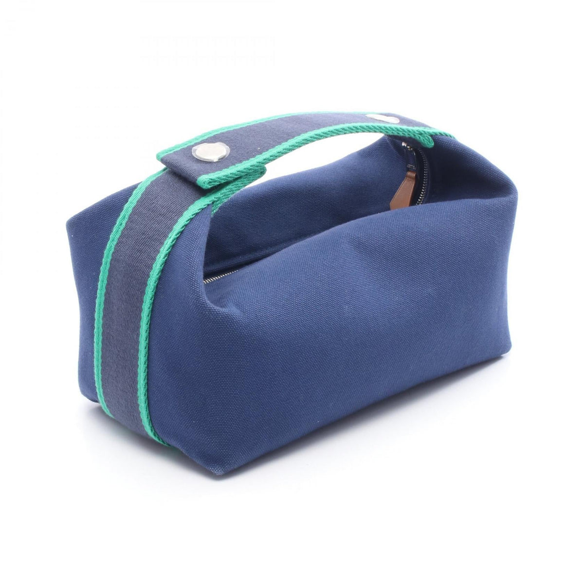 HERMES Bride a BracPM Handbag Blue/Green canvas 2107601110751