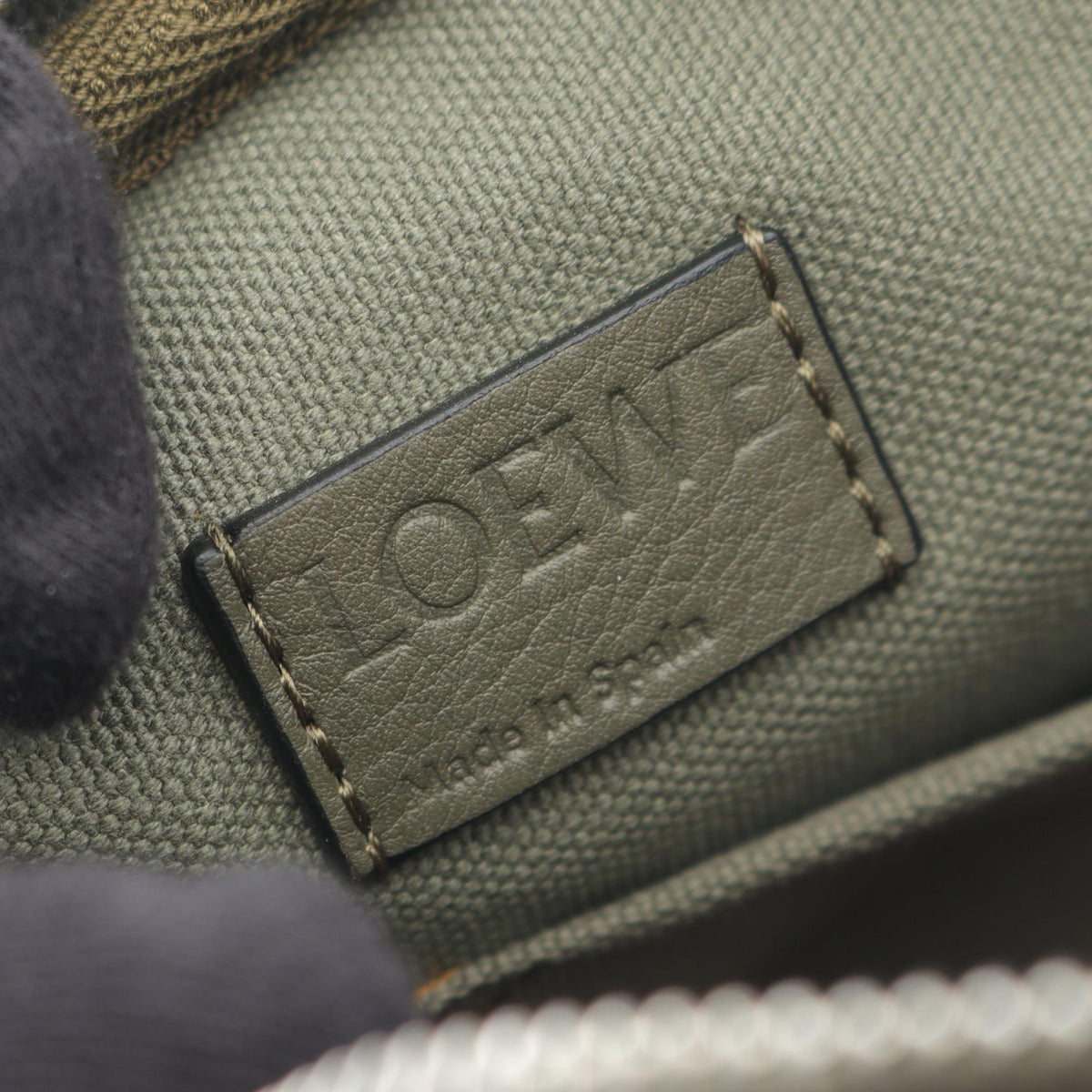 LOEWE MILITARY MESSENGER SIGNAT Military Messenger Bag XS Shoulder Bag Khaki canvas leather B314A72X014160 2101219176970