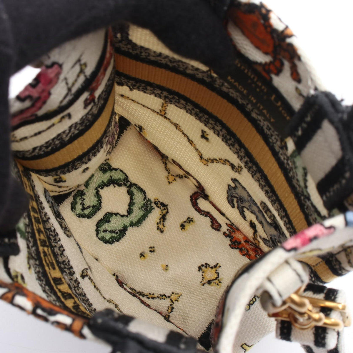 Dior BOOK TOTE Mini Handbag White/Black/Multicolor canvas 2101219153643