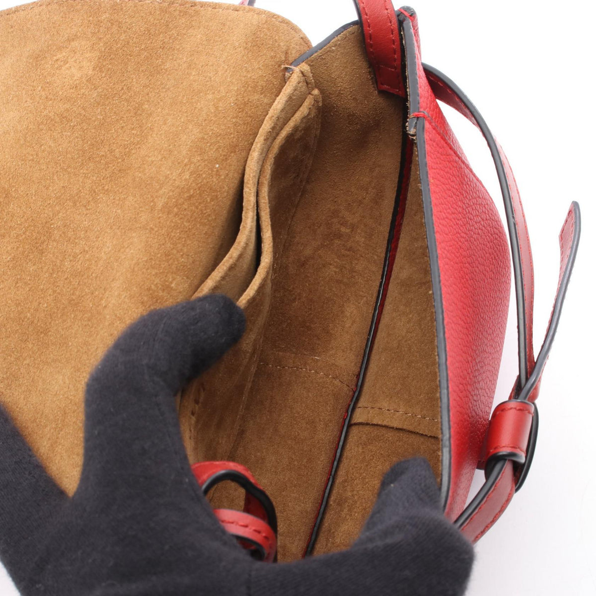 LOEWE gate bag mini Shoulder Bag Red leather 2101219152882