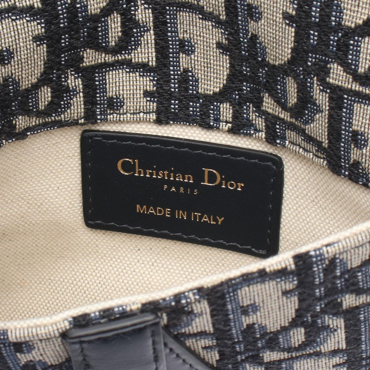 Dior SADDLE Oblique Waist bag Navy/Gray canvas leather 2101219150819