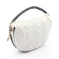 Dior VIBE Medium Hobo Cannage Handbag White/Black leather 2101219150567