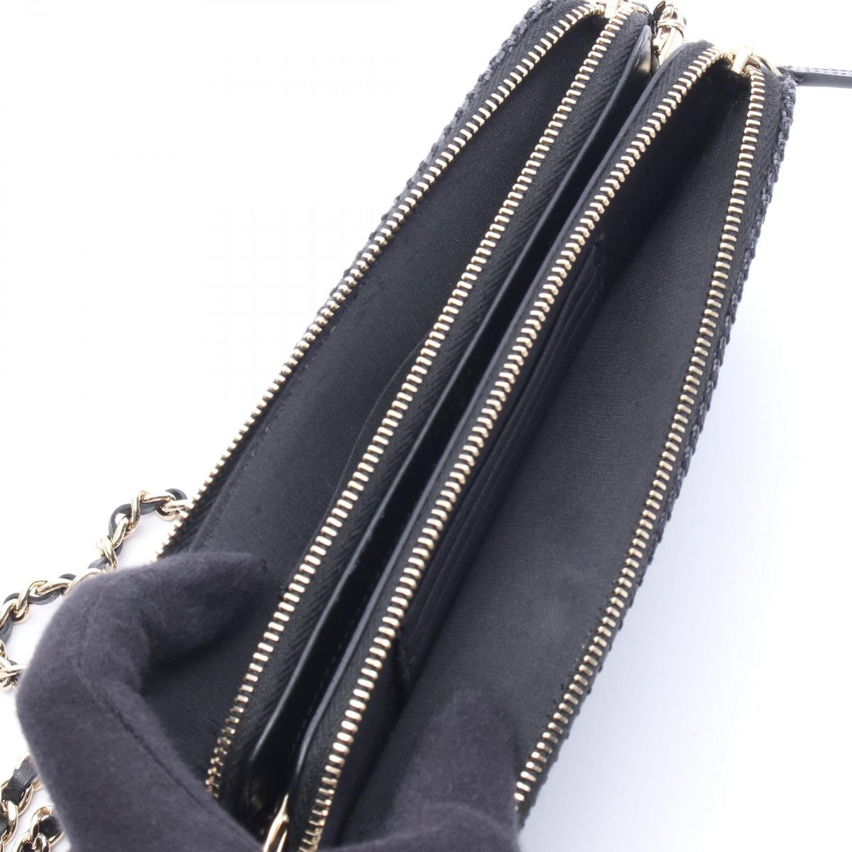 CHANEL Navy Deauville Fabric�leather 2101219709734