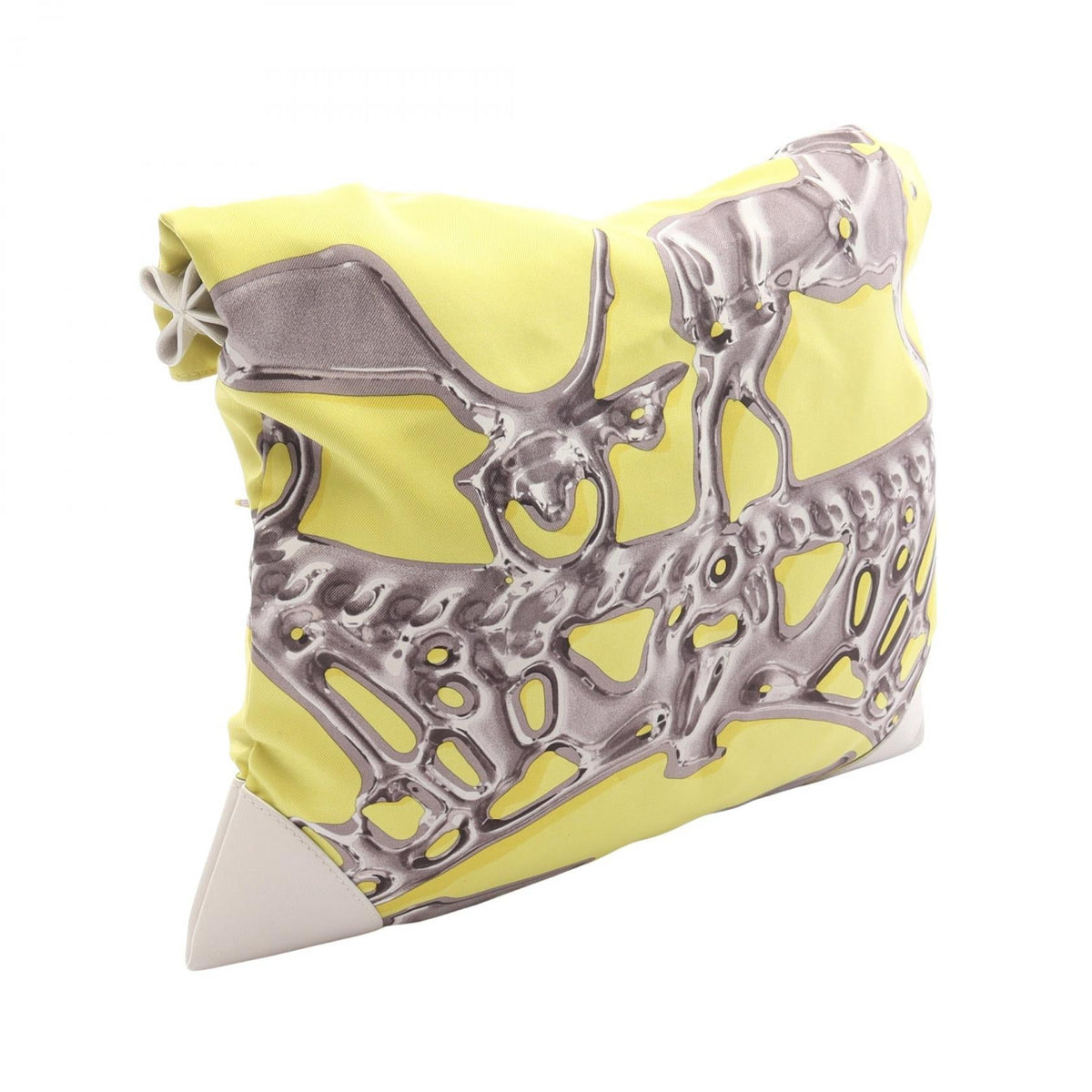 HERMES Silky City PM Shoulder Bag Yellow/Multicolor silk silk leather 2101219709406