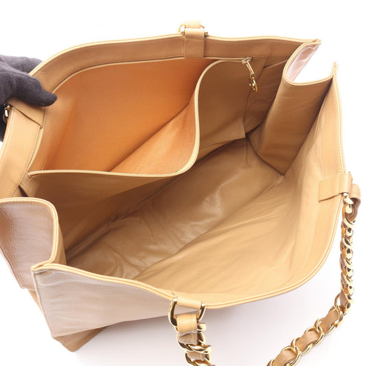 CHANEL Beige Deca COCO Mark Lambskin (sheep leather) 2101219691671