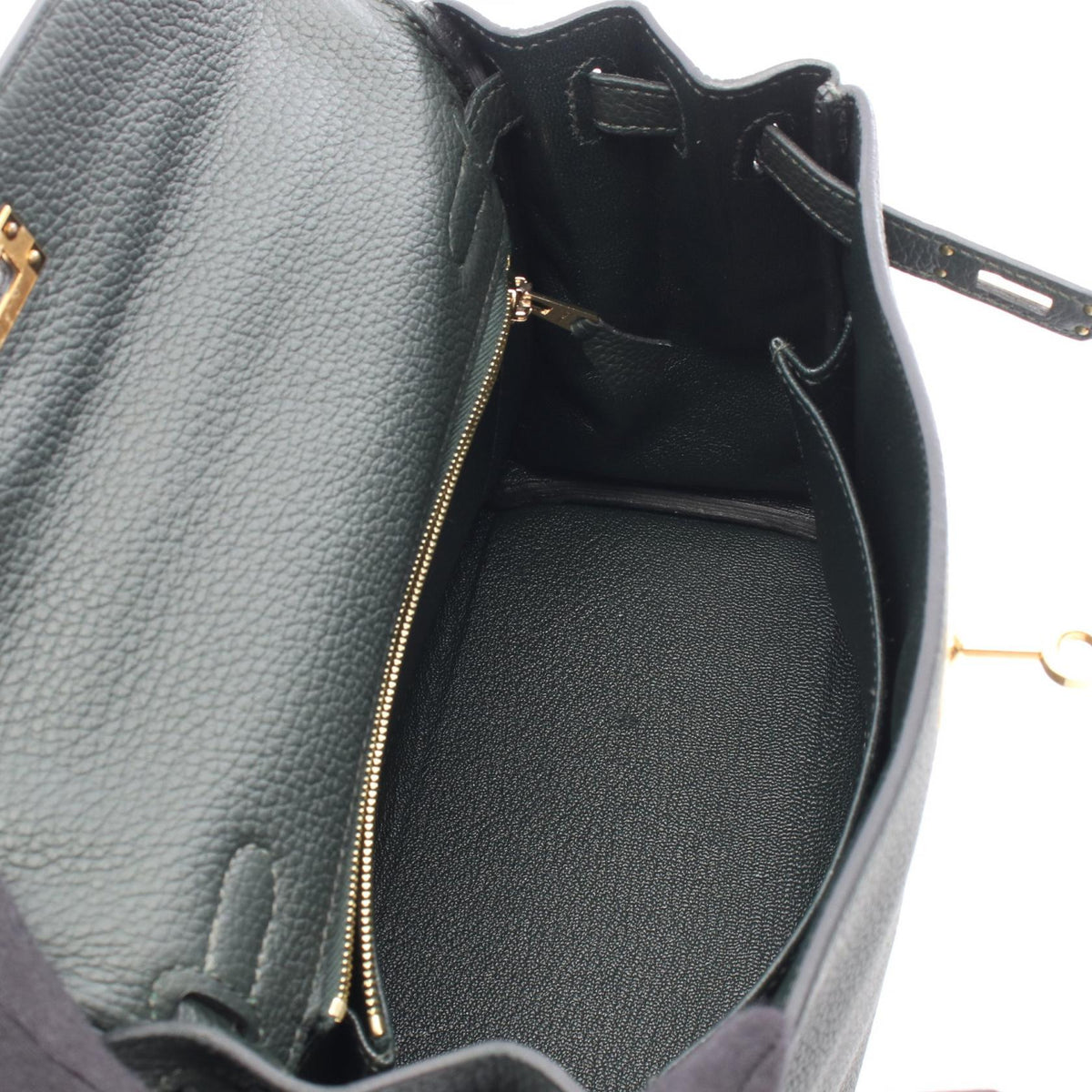 HERMES Kelly 25 HandbagVert anglais Vert anglais Green Togo leather leather Togo leather 2101219689593