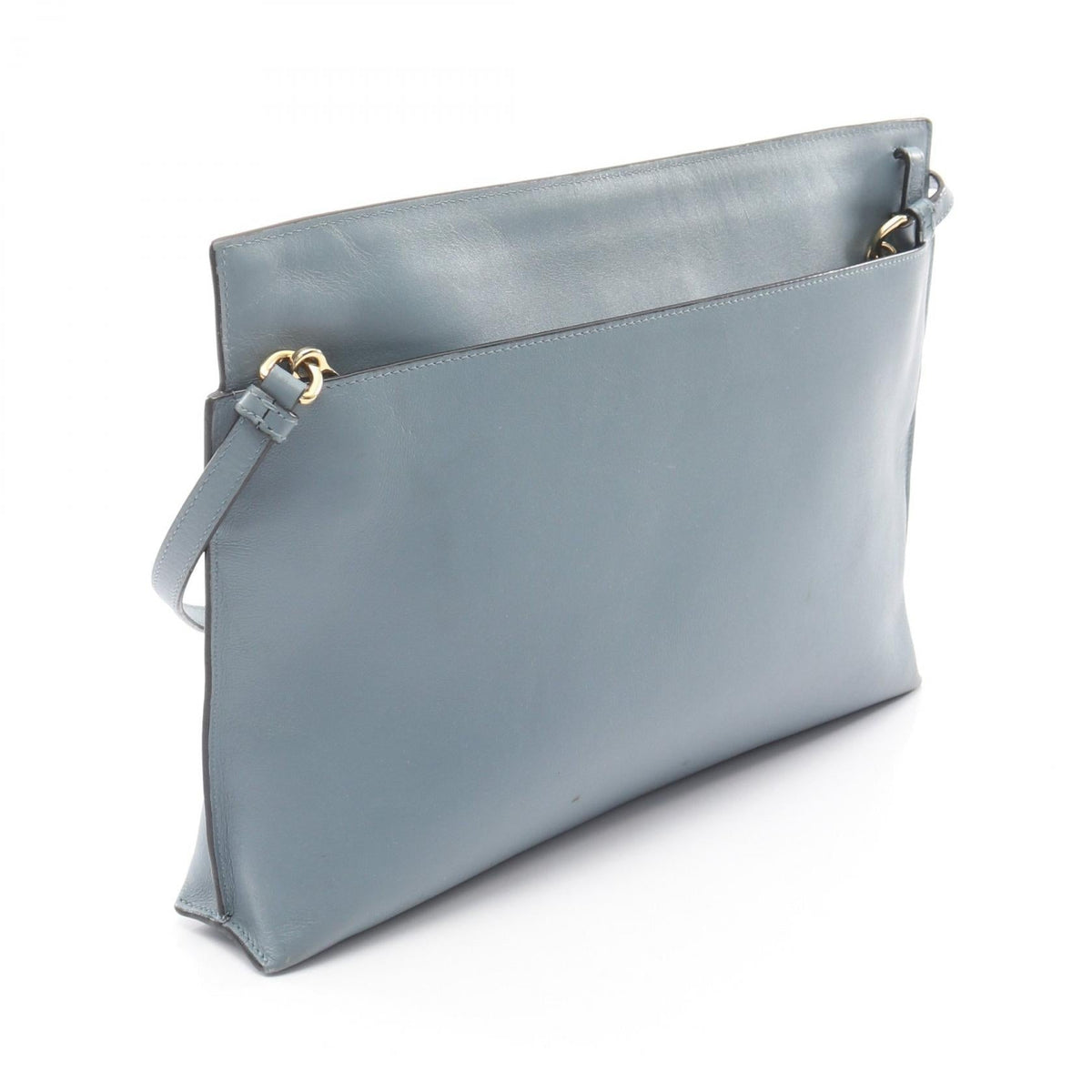 LOEWE T pouch anagram Shoulder Bag Blue leather 2101219685663