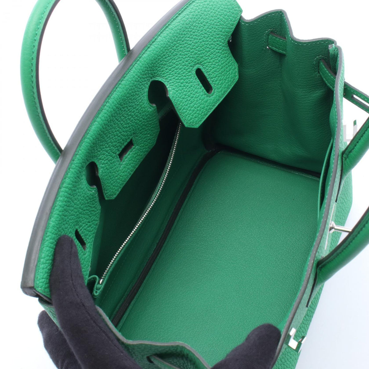 HERMES Birkin 25 Handbag Green Togo leather leather 2101219684741