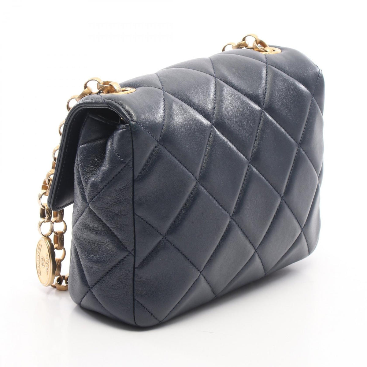 CHANEL Navy Matelasse Lambskin (sheep leather) 2101219679570