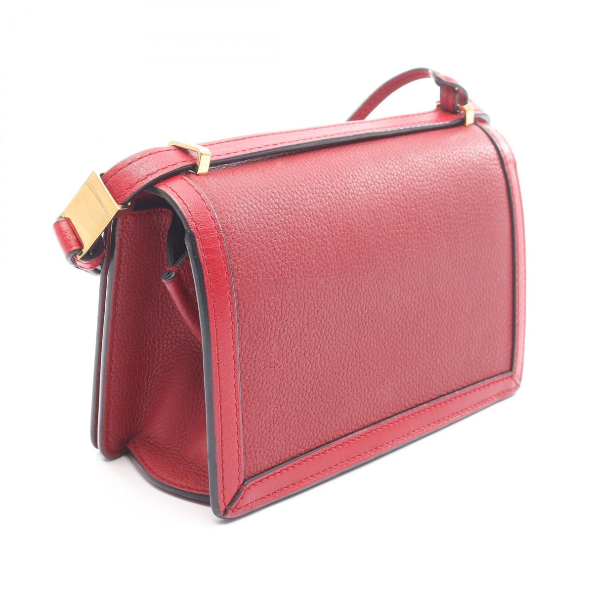 LOEWE Barcelona Shoulder Bag Red leather 2101219675022