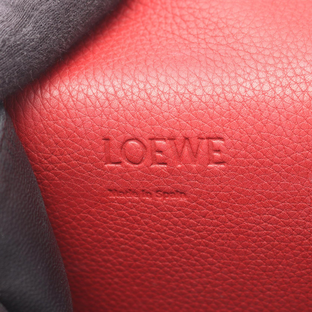 LOEWE Barcelona Shoulder Bag Red leather 2101219675022