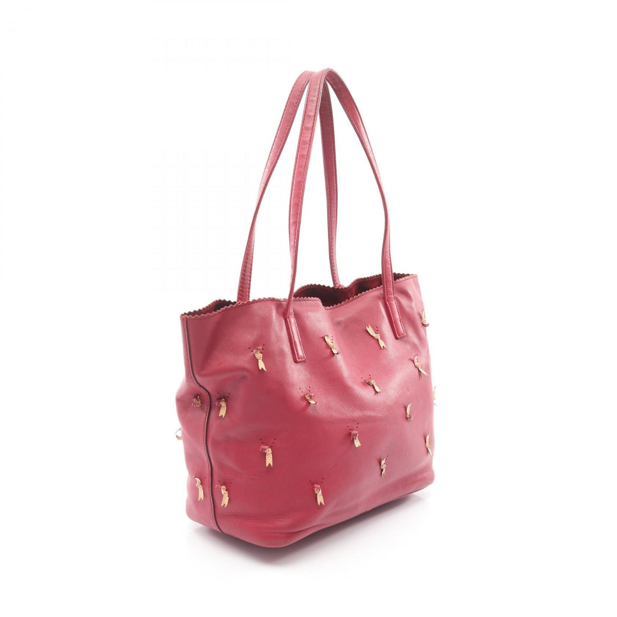 LOEWE Anagram Ribbon Motif Nappa Leather Limited Tote Tote Bag Bordeaux/Pink leather 2101219672410