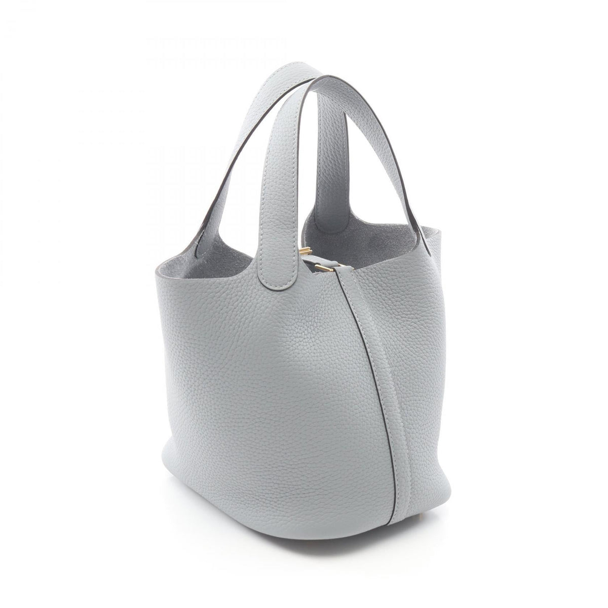 HERMES Picotin Lock PM Handbag Gray Green Pantan Taurillon Clemence leather Taurillon Clemence 2104102490863