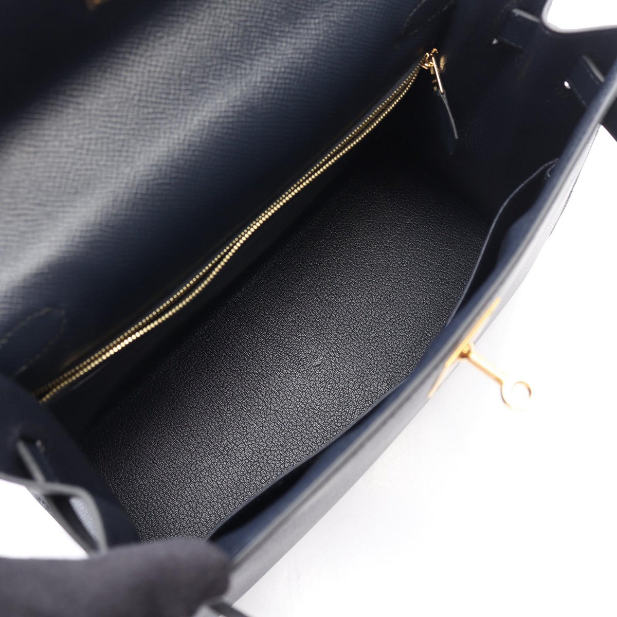 HERMES Kelly 28 (External Stitching, 2-Way) HandbagBlue indigo Blue indigo Navy Epsom leather Calfskin (cowhide) Epsom 2101219659220
