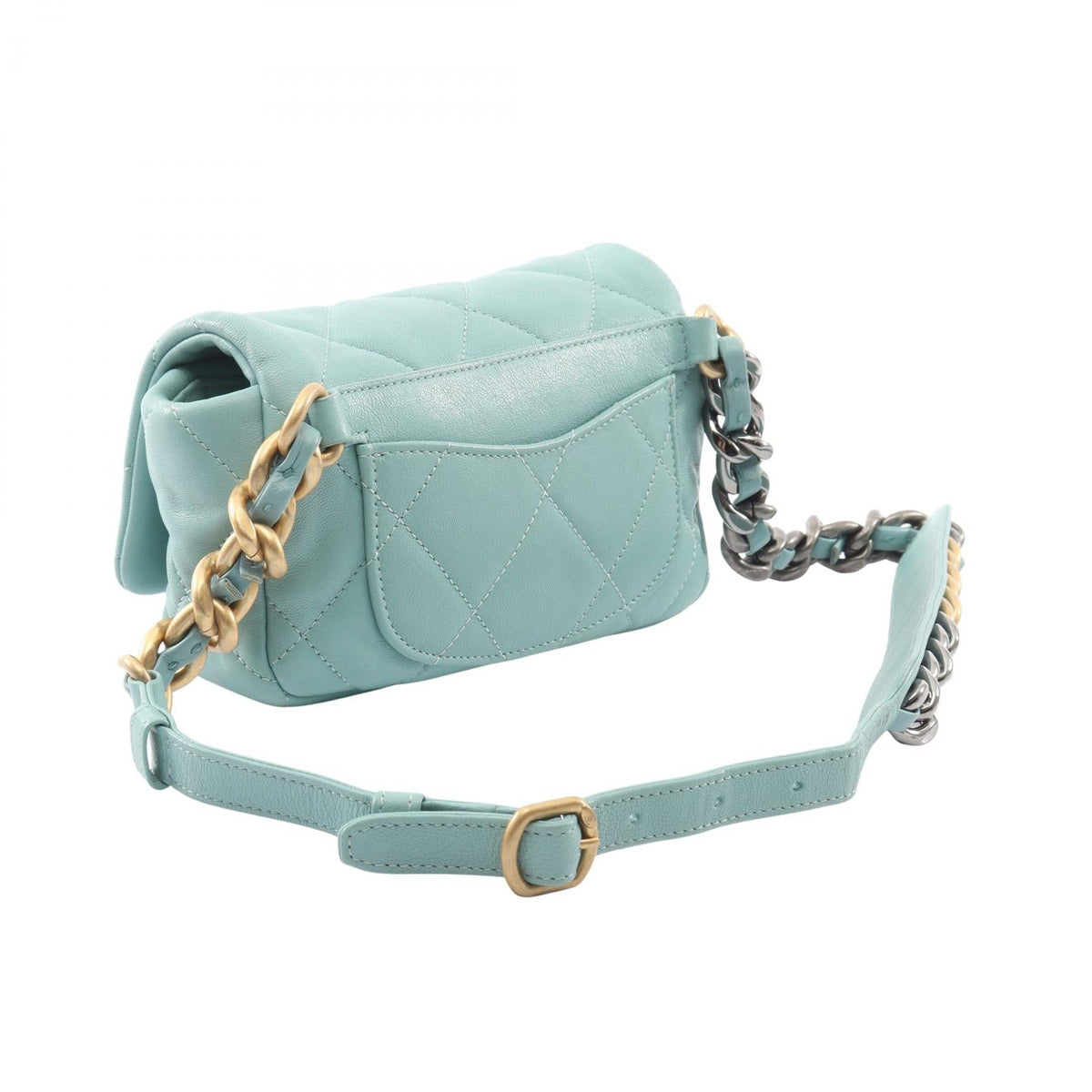 CHANEL Green CHANEL 19 Combination Hardware Lambskin (sheep leather) 2101219657226
