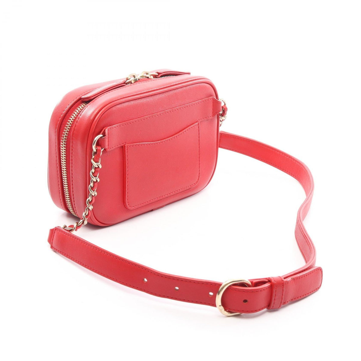 CHANEL Red COCO Mark Chain leather 2101219632582