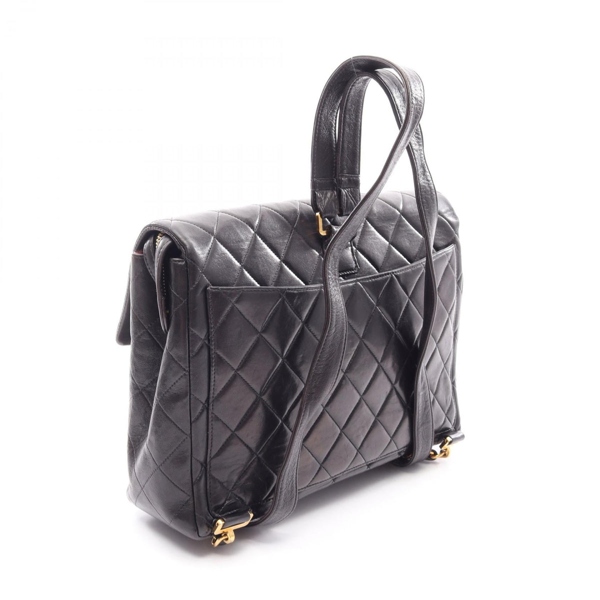 CHANEL Black Matelasse Lambskin (sheep leather) 2101219631103
