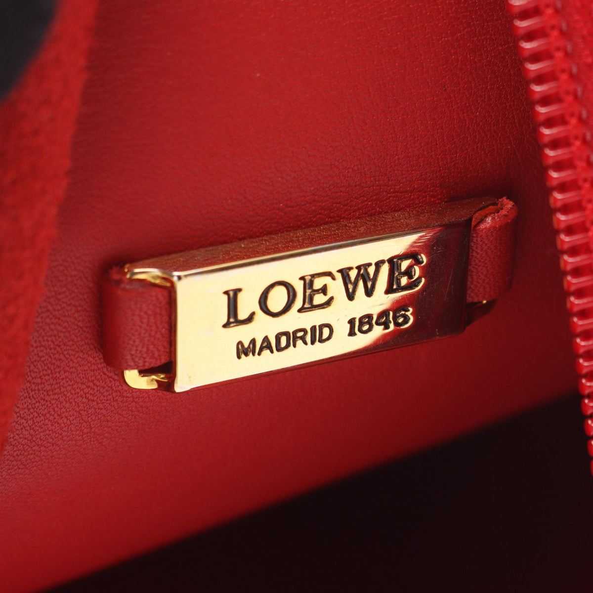 LOEWE Anton Rucksack Backpack Red leather 2101219624242