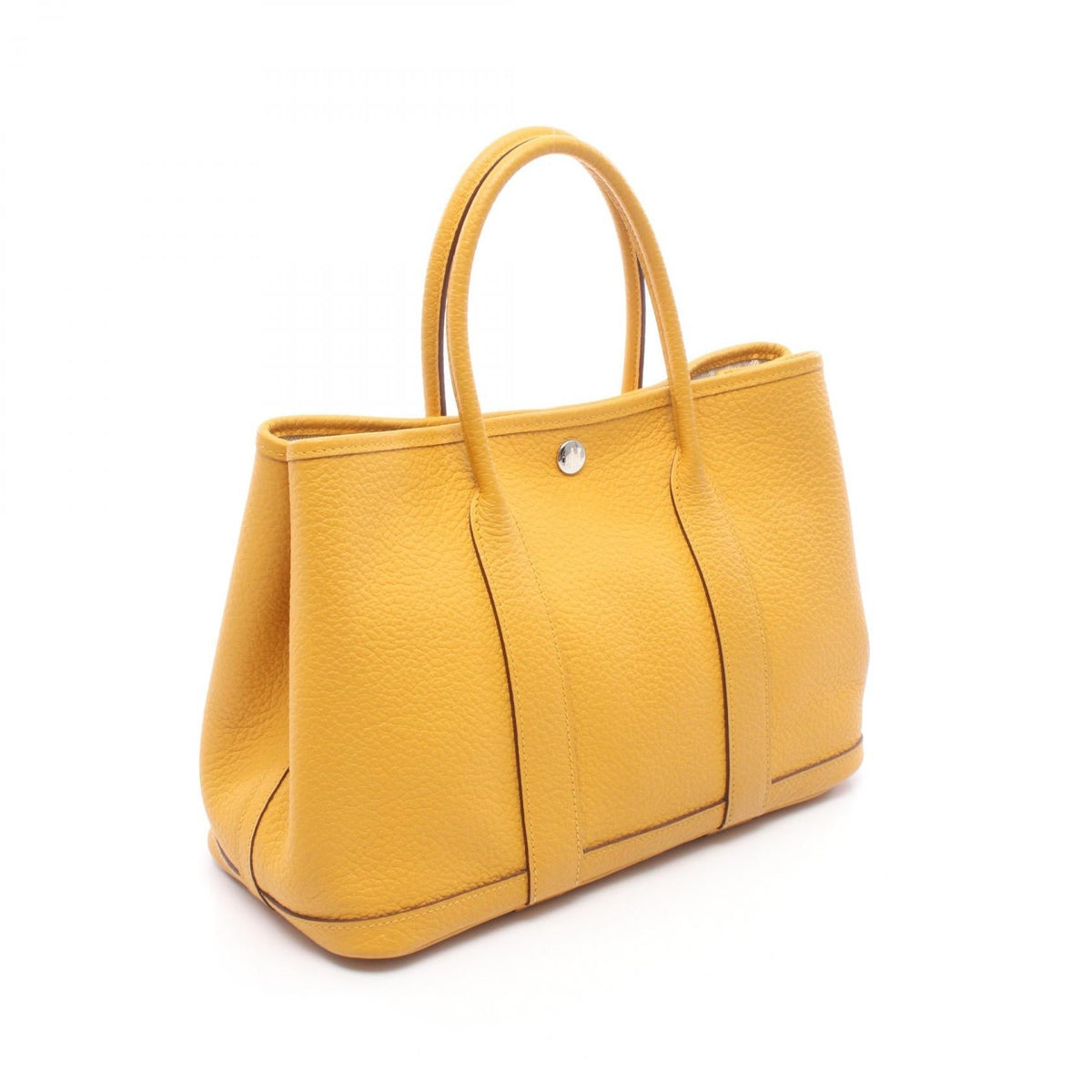 HERMES Garden party TPM Tote BagJaune ambre Jaune ambre Yellow Country leather leather Country leather 2101219822778