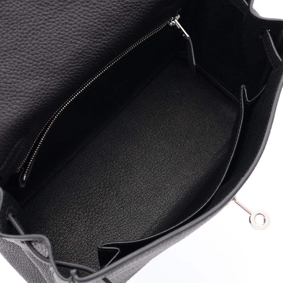 HERMES Kelly 25 Handbag Black Togo leather leather 2107601149683
