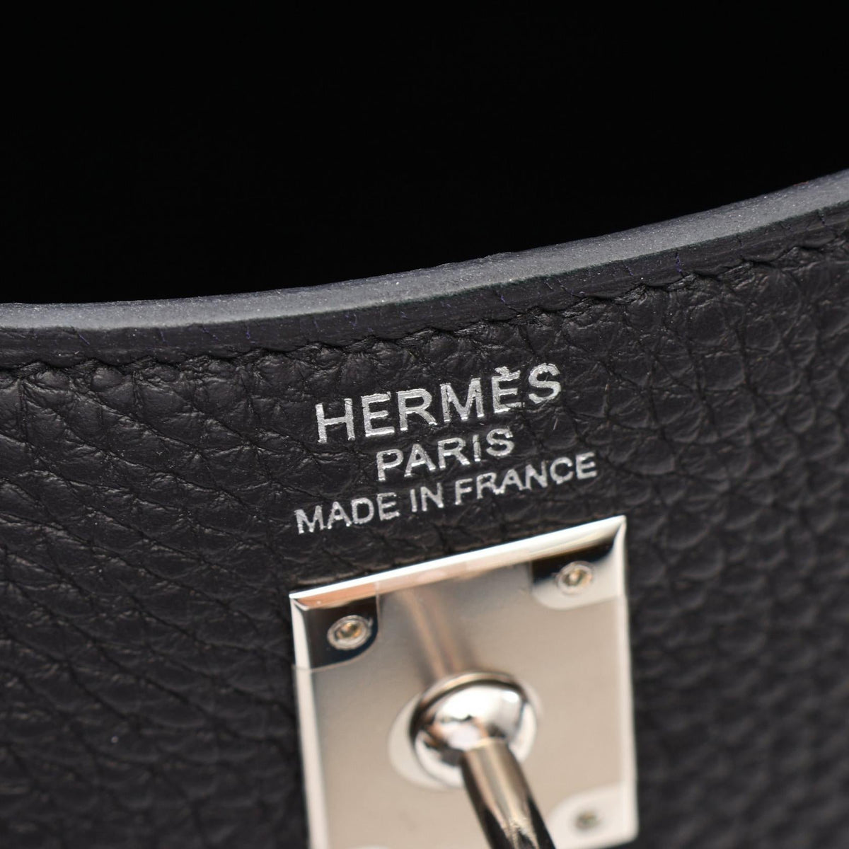 HERMES Kelly 25 Handbag Black Togo leather leather 2107601149683