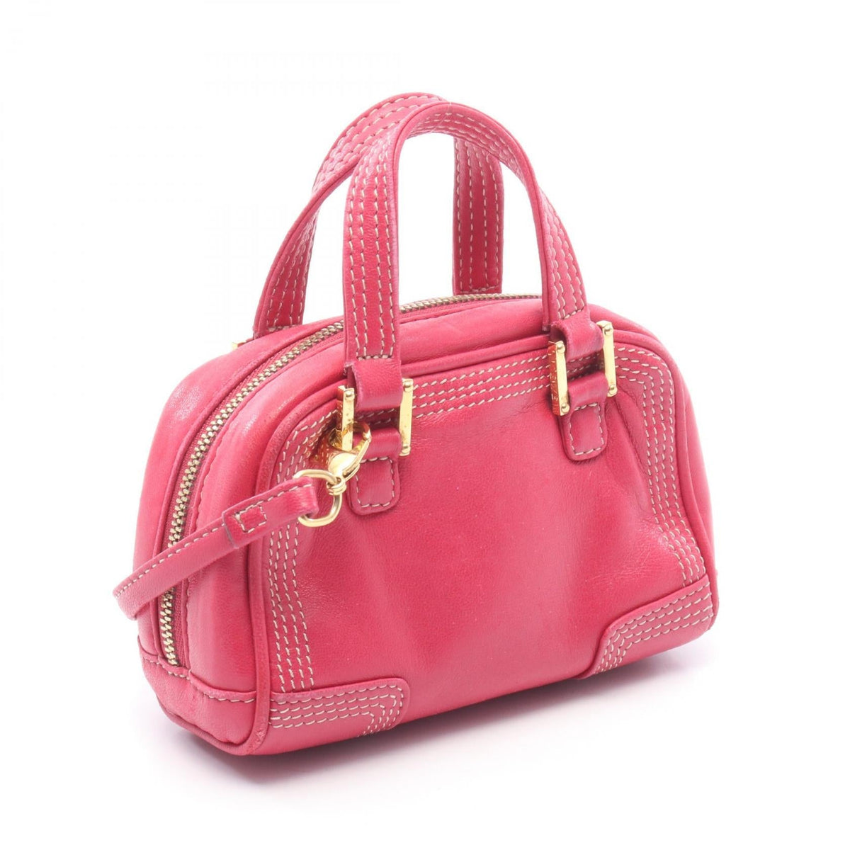 LOEWE Amazona Micro Mini 2WAY Handbag Pink leather 2104102504904